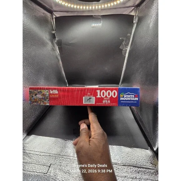 White Mountain 1000 Piece Puzzle – The 1990s Pop Culture Collage – Large Pieces - Picture 3 of 6